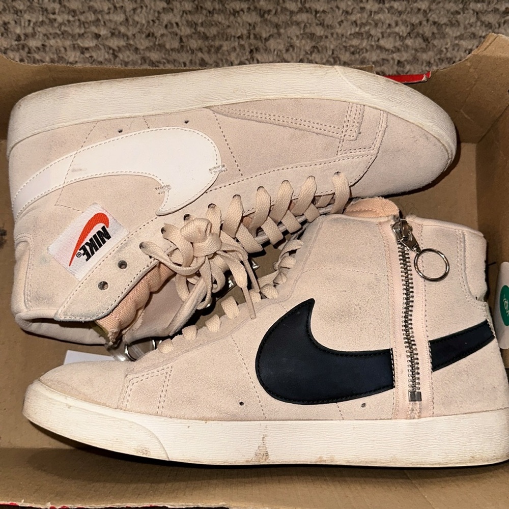 Nike Womens Blazer Mid Rebel silhouette Guava Pink 

Suede Sneakers Shoes
